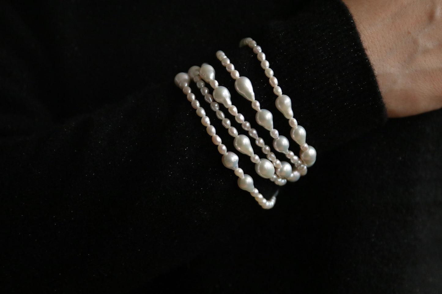 Waterdrop Perlen Halskette, 100cm