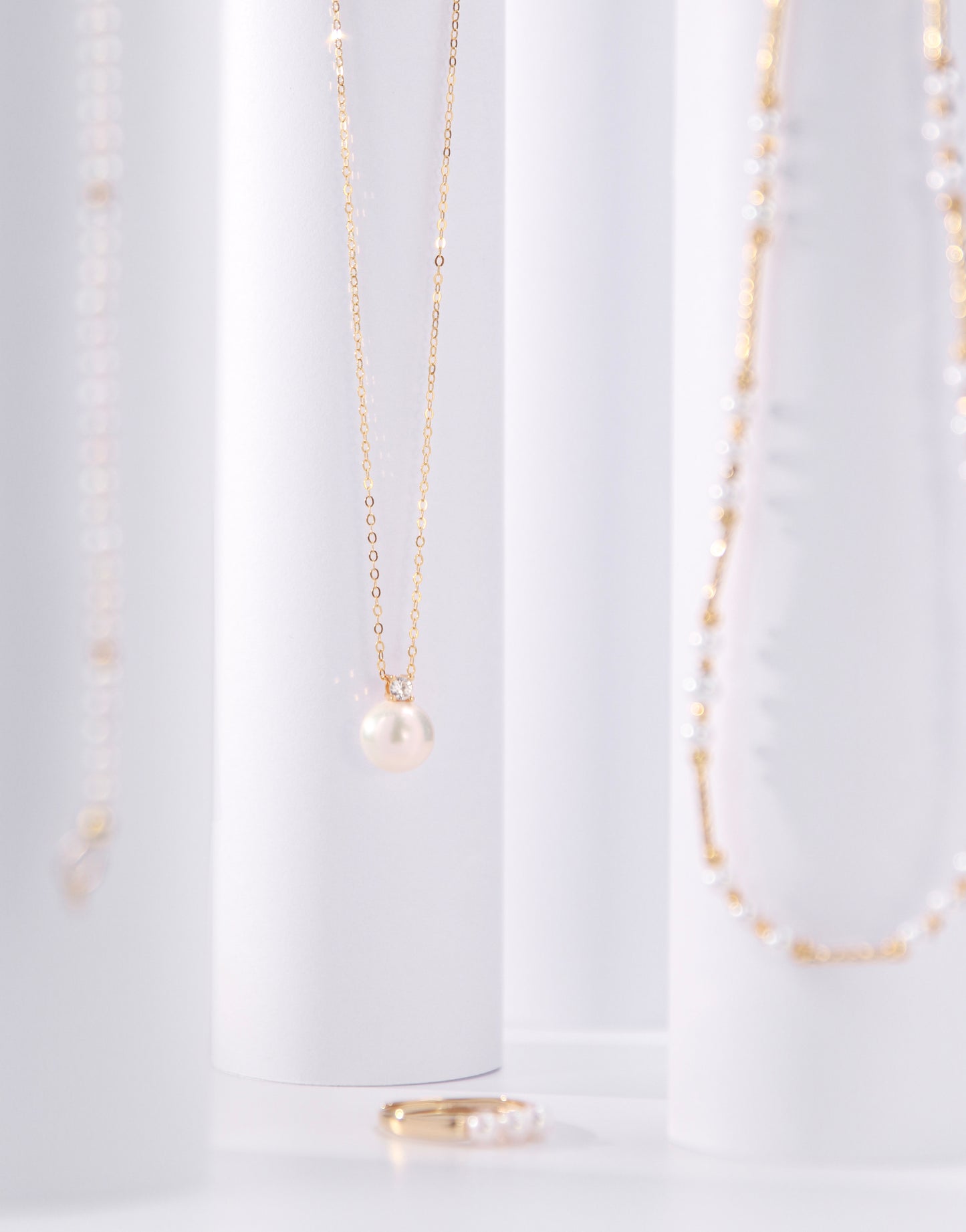 Einzelperlen Anhänger mit verstellbarer Kette