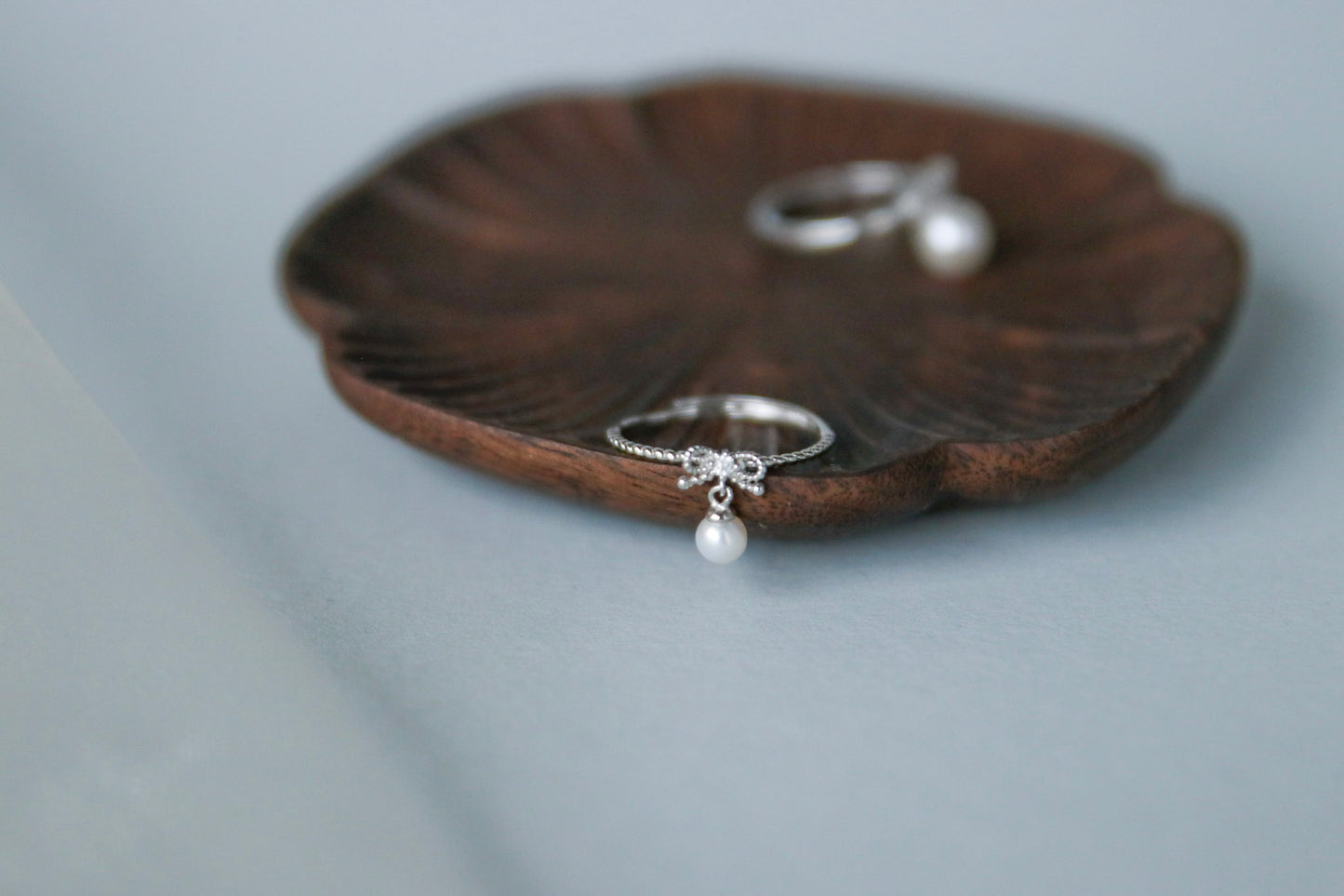 Süßwasserperlen Schleifen Perlenring | Minimalistischer Perle Ring | Bow pearl ring | Sterling Silber | Geschenk für Mädchen | Geburtstag