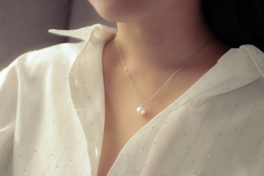 Einzelperlen Anhänger mit verstellbarer Kette