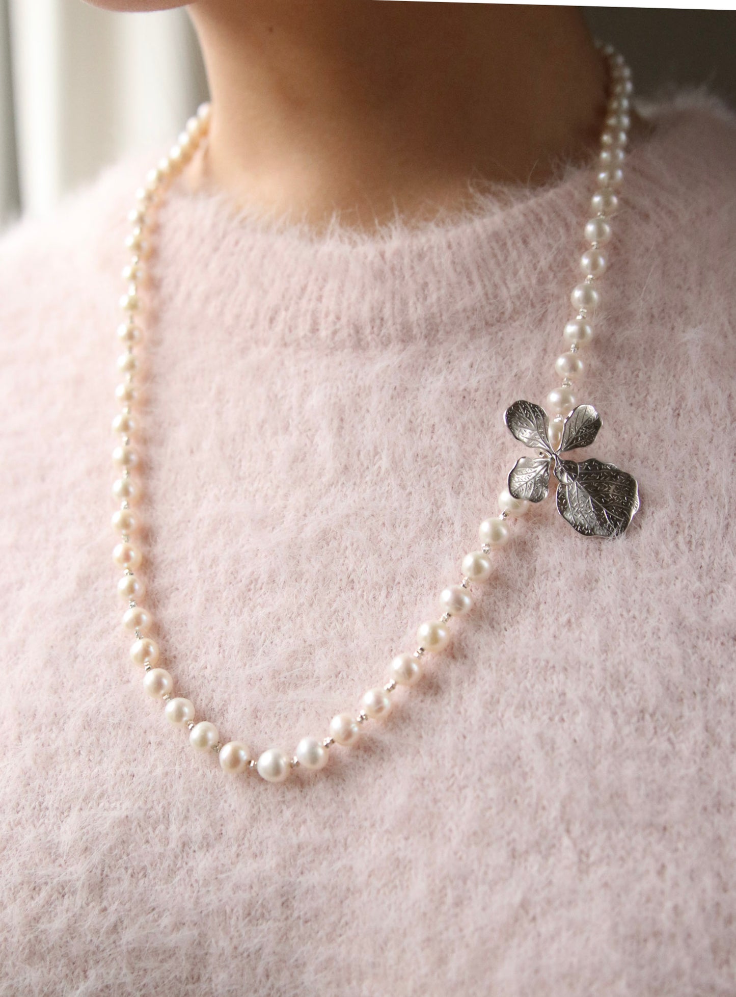 Orchidee Schmuckstück mit Universalverschluss für Perlenketten | Orchid-accessoire for necklace jewelry | Weihnachtsschmuck | Hochzeit